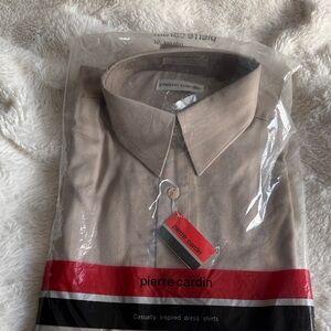 Pierre Cardin Men's Tan Dress Shirt